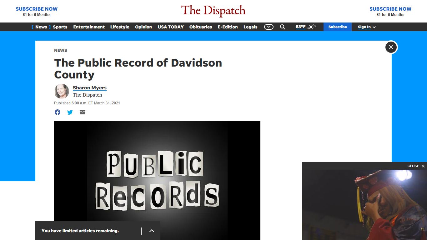 The Public Record and arrests for Davidson County - Lexington Dispatch